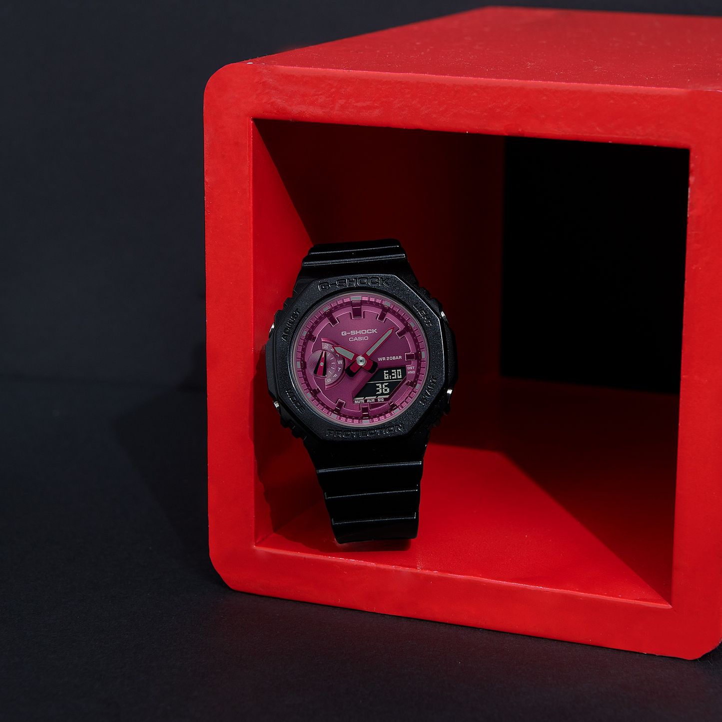 Casio watch:LCD pointer double display lady GMA-S2100RB-1A