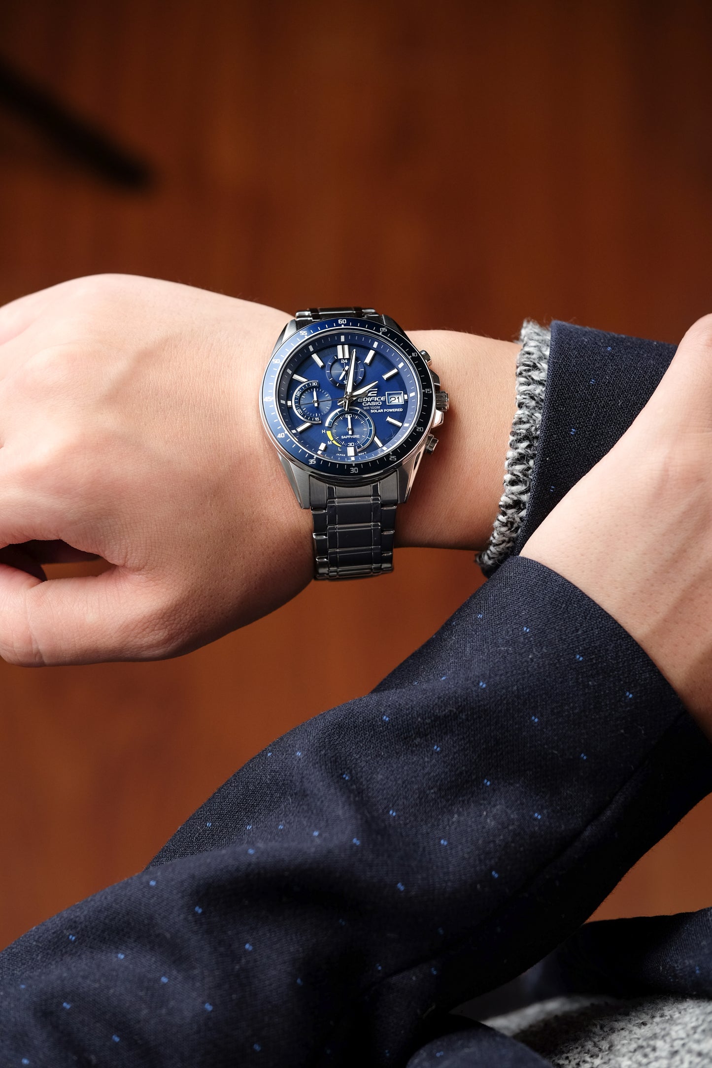 Casio Watch:Slim Line with Sapphire Crystal EFS-S510D-2AV
