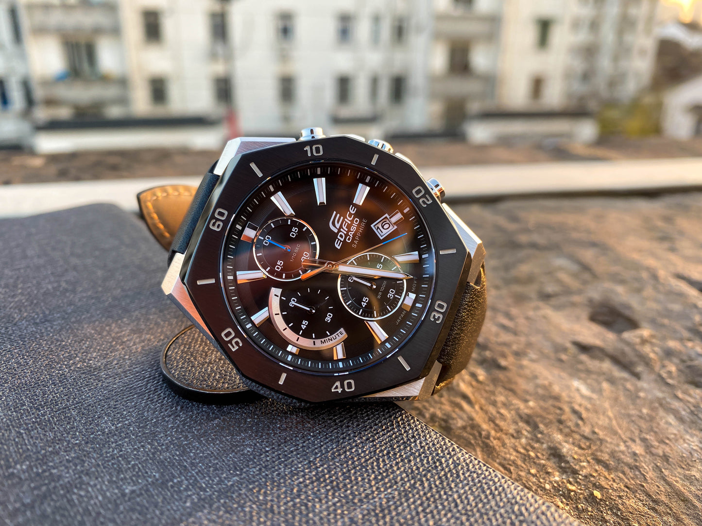 Casio Watch:Standard chronograph watch EFB-680BL-1AV