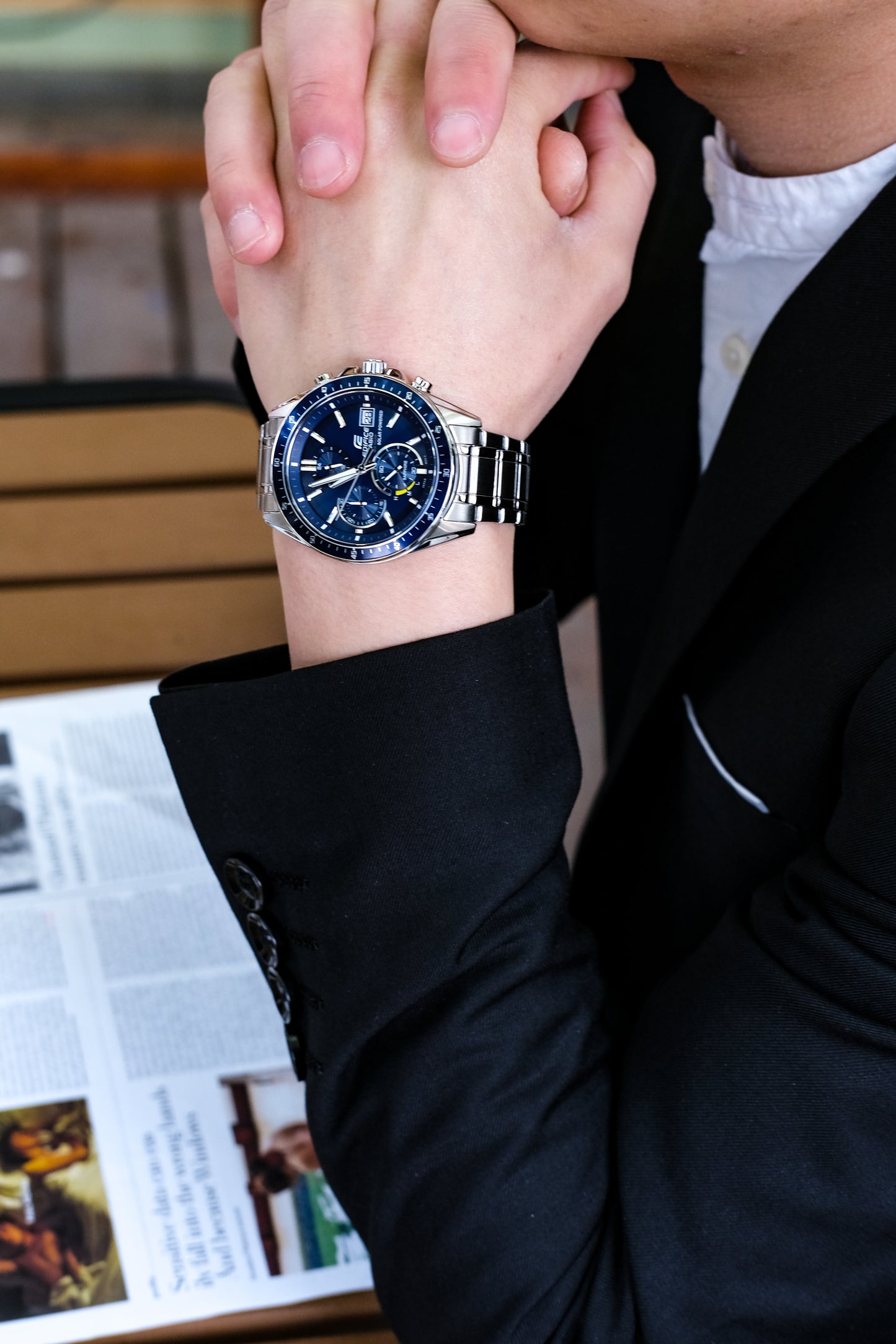Casio Watch:Slim Line with Sapphire Crystal EFS-S510D-2AV