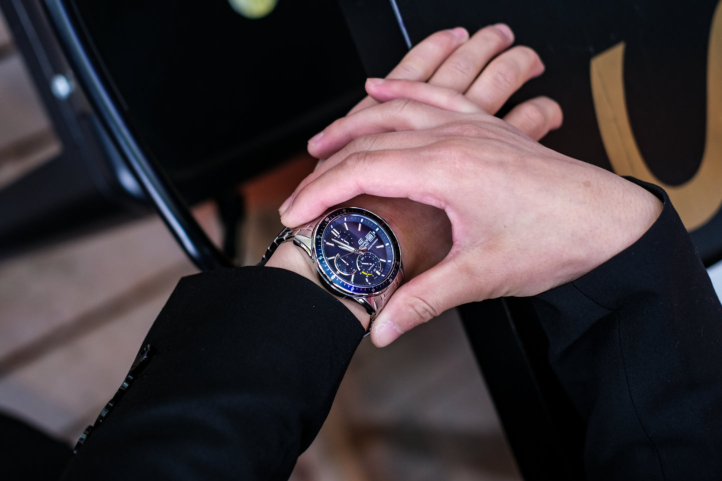 Casio Watch:Slim Line with Sapphire Crystal EFS-S510D-2AV