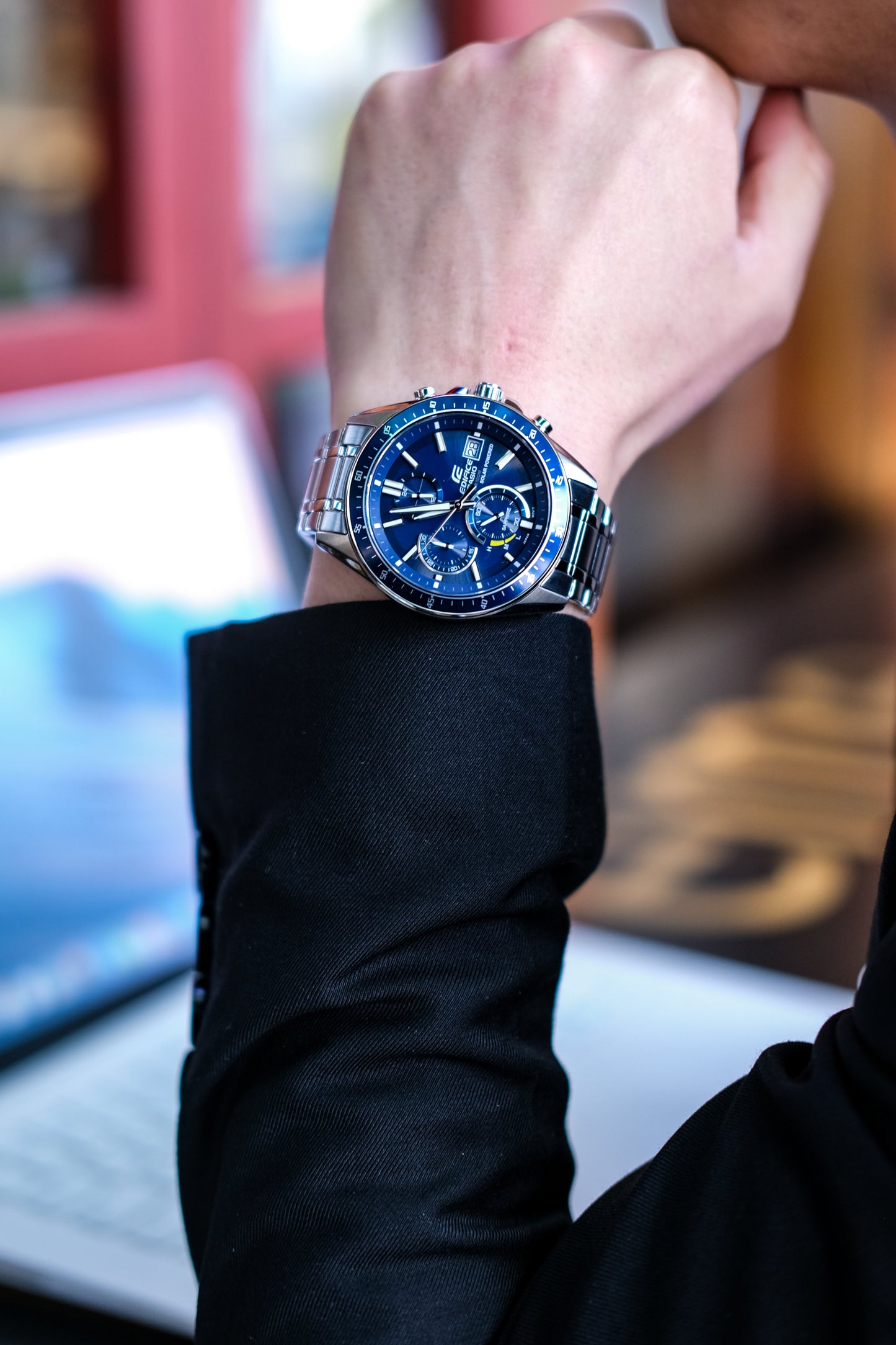 Casio Watch:Slim Line with Sapphire Crystal EFS-S510D-2AV
