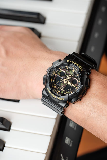 Casio Watch:ANALOG-DIGITAL GA-100 SERIES GA-100CF-1A9
