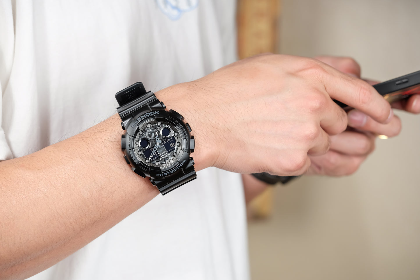 Casuo Watch:ANALOG-DIGITAL GA-100 SERIES GA-100CF-1A
