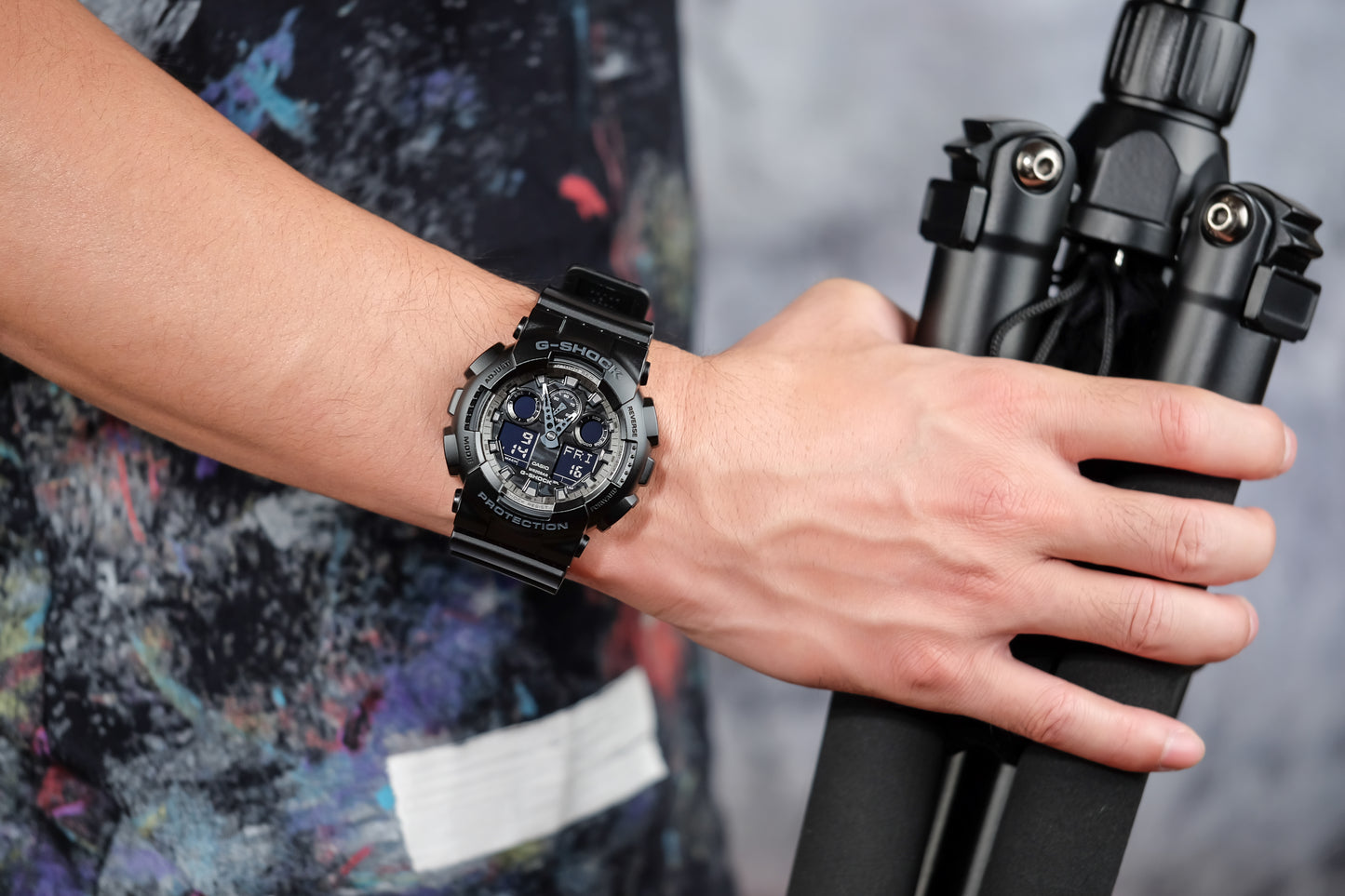 Casuo Watch:ANALOG-DIGITAL GA-100 SERIES GA-100CF-1A