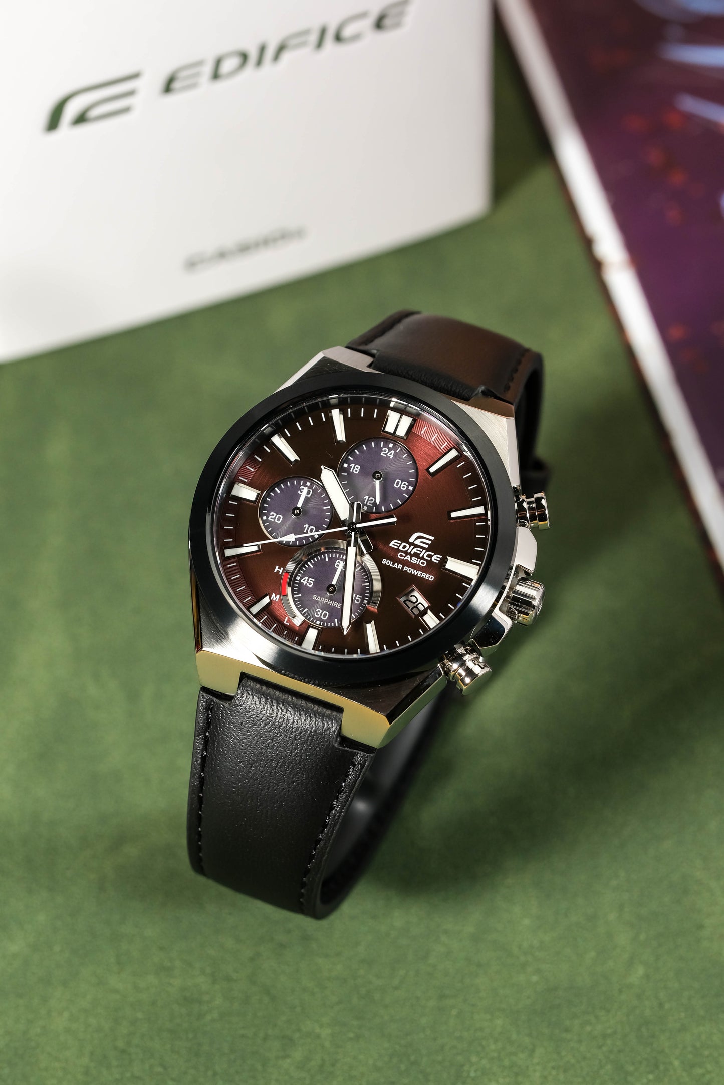Casio Watch:Solar Powered Chronograph EFS-S630BL-5AV