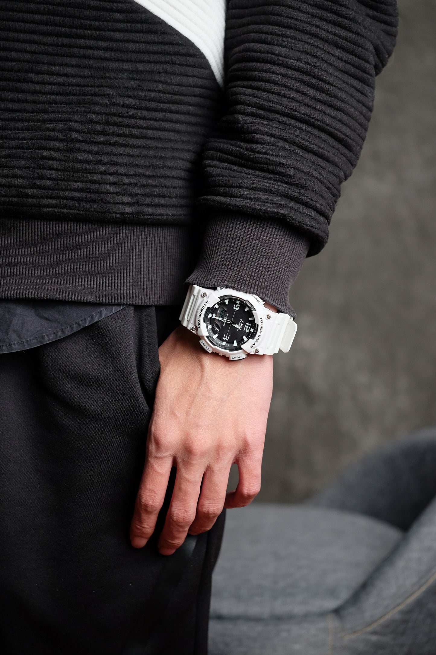 Casio Watch:Analog-Digital Combination solar AQS810WC-7AV