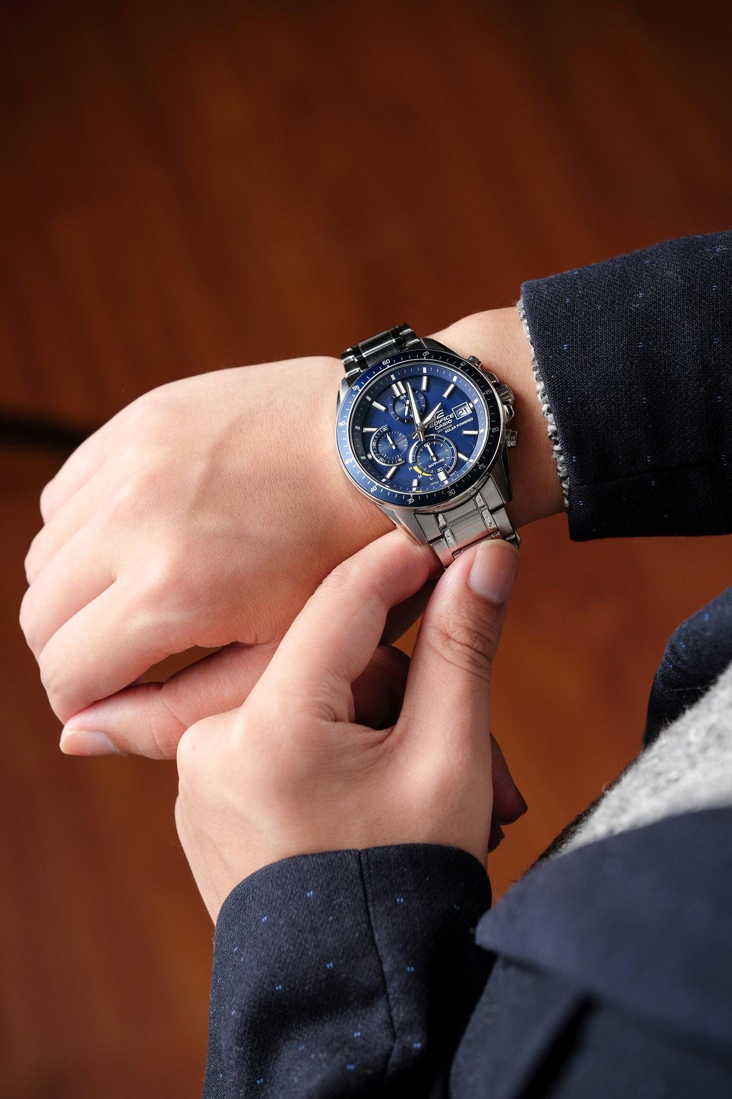 Casio Watch:Slim Line with Sapphire Crystal EFS-S510D-2AV