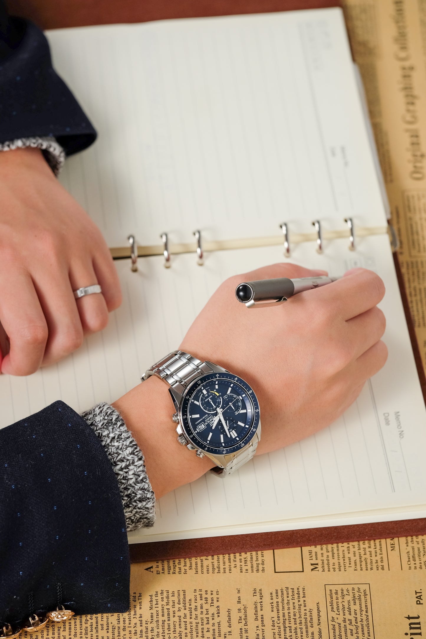 Casio Watch:Slim Line with Sapphire Crystal EFS-S510D-2AV
