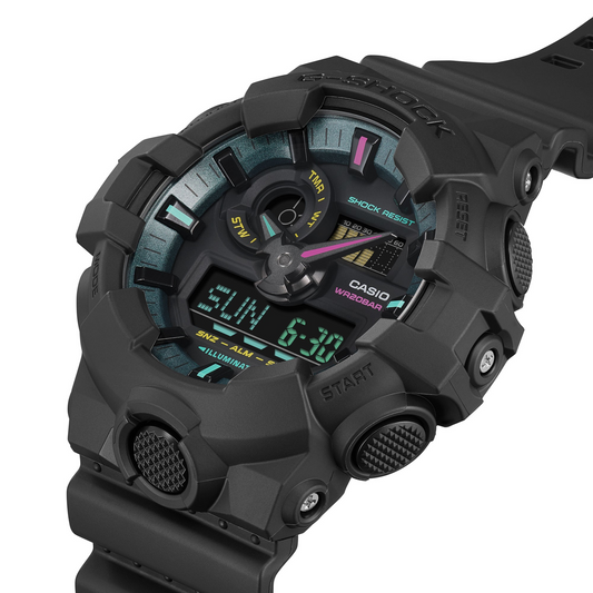 Casio Watch:ANALOG-DIGITAL GA-700 SERIES GA-700MF-1A