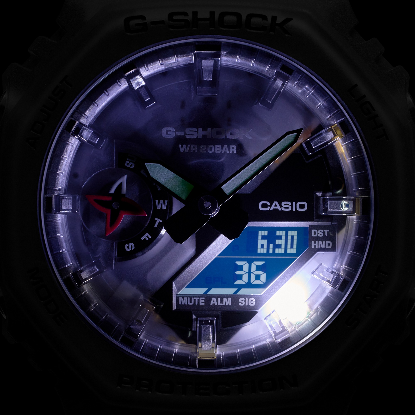 Casio Watch:ANALOG-DIGITAL 2100 Series GA-2100NNJ-8A