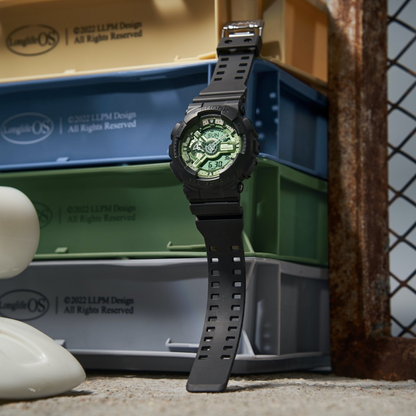 Casio Watch:ANALOG-DIGITAL 110 SERIES GA-110CD-1A3