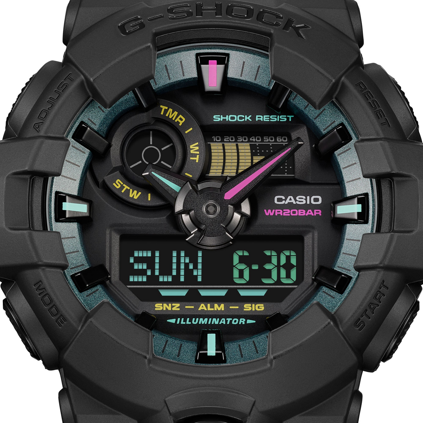 Casio Watch:ANALOG-DIGITAL GA-700 SERIES GA-700MF-1A