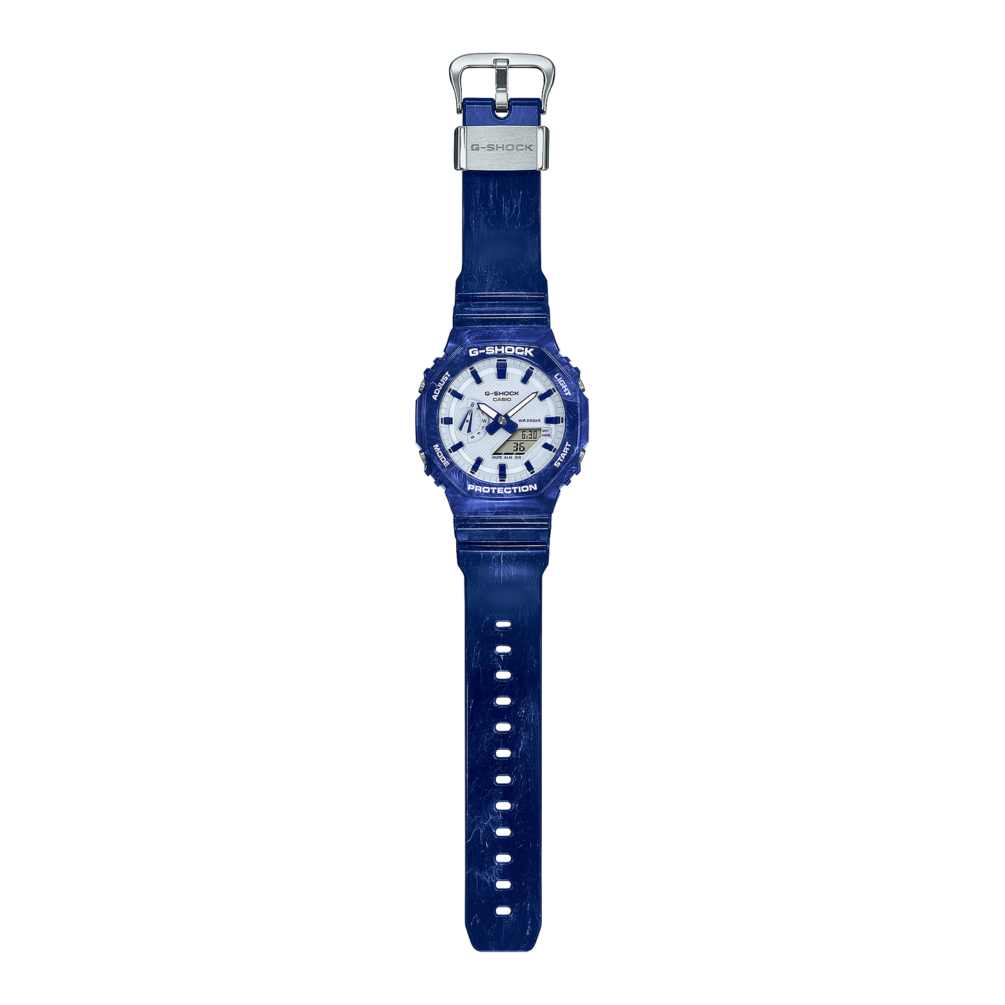 Casio Watch:ANALOG-DIGITAL GA-2100 SERIES GA-2100BWP-2A