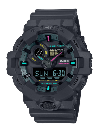 Casio Watch:ANALOG-DIGITAL GA-700 SERIES GA-700MF-1A