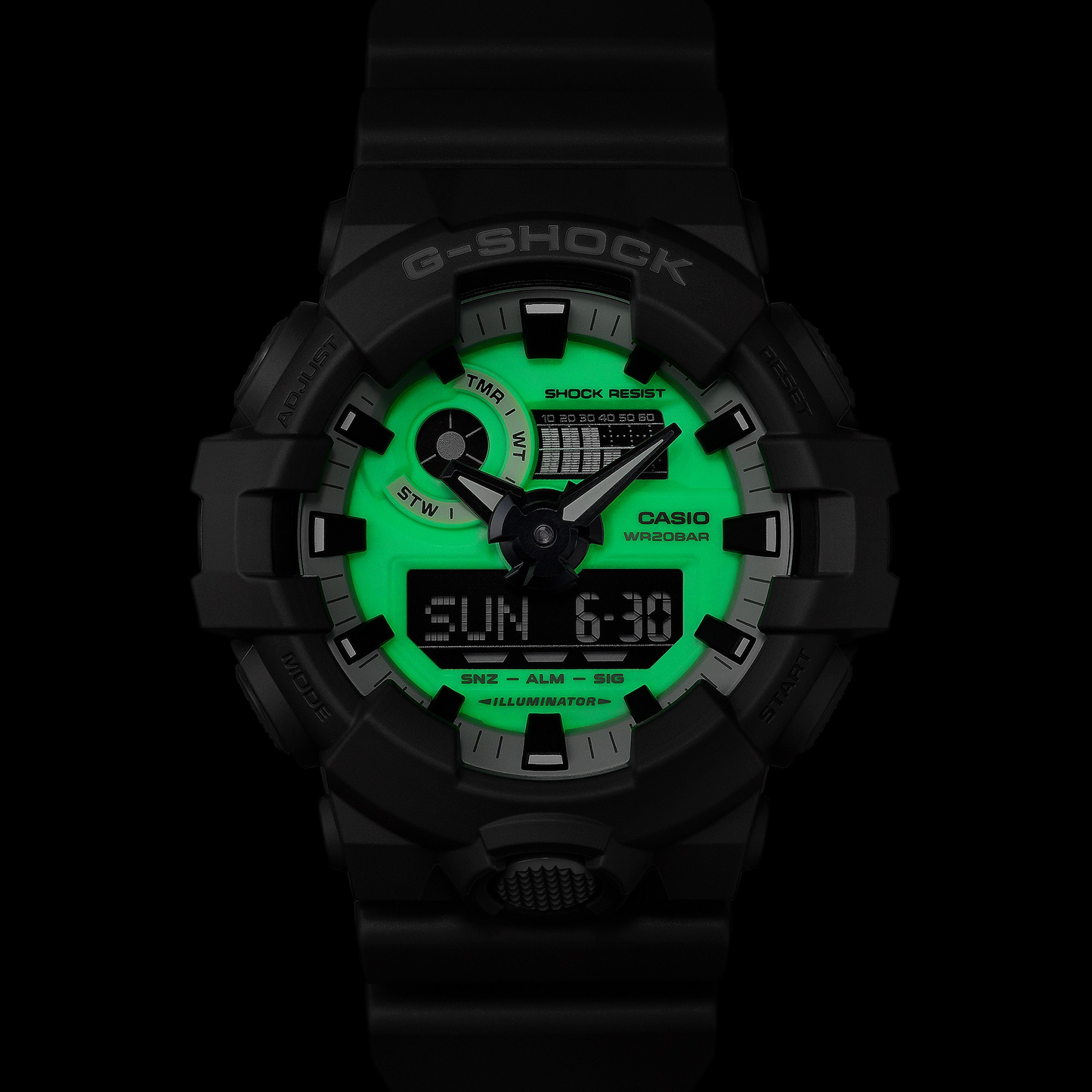 Casio Watch:ANALOG-DIGITAL GA-700 SERIES GA-700HD-8A