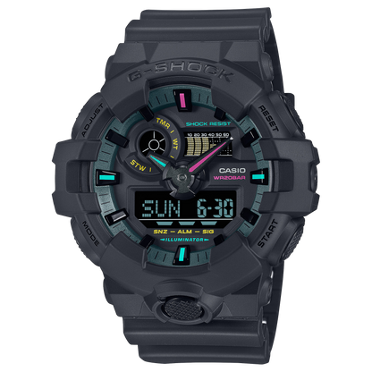 Casio Watch:ANALOG-DIGITAL GA-700 SERIES GA-700MF-1A