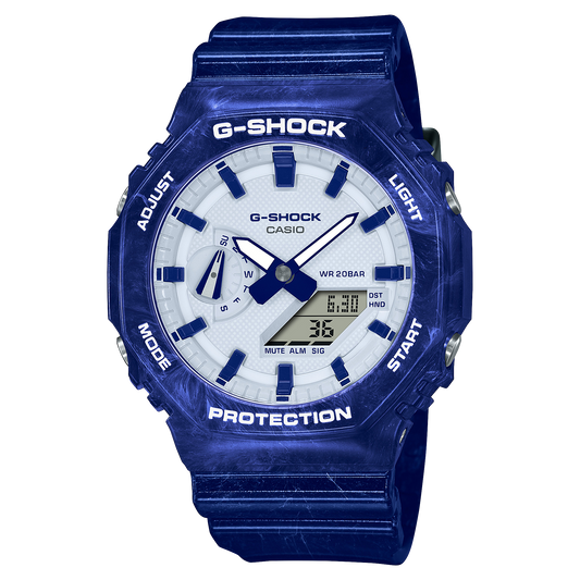 Casio Watch:ANALOG-DIGITAL GA-2100 SERIES GA-2100BWP-2A