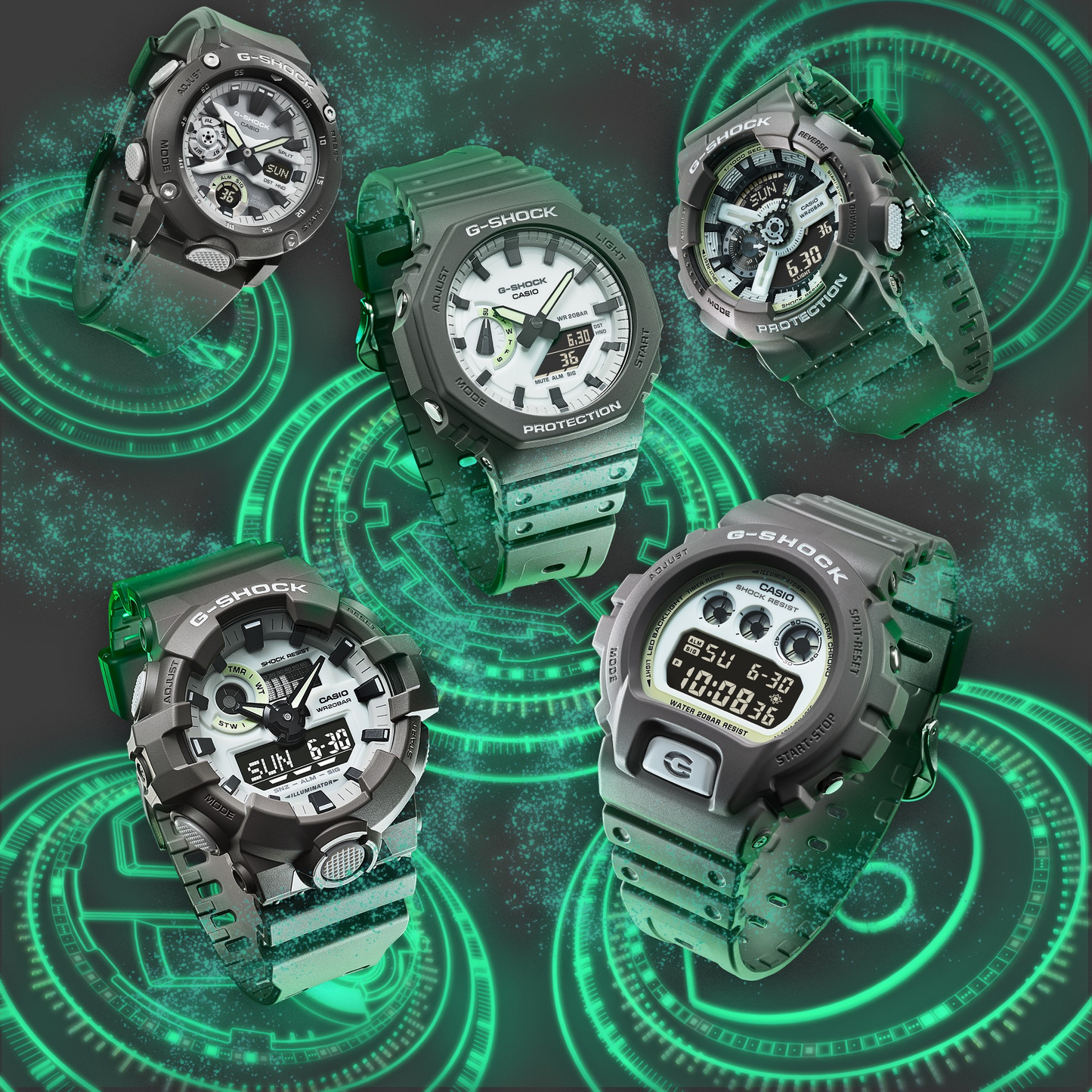 Casio Watch:ANALOG-DIGITAL GA-700 SERIES GA-700HD-8A