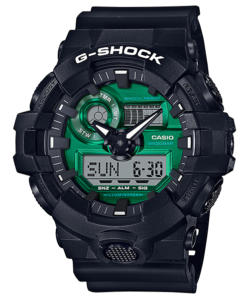 Casio Watch:ANALOG-DIGITAL GA-700 SERIES GA-700MG-1A