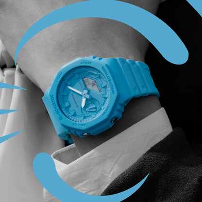 Casio Watch:ANALOG-DIGITAL 2100 Series GA-2100-2A2