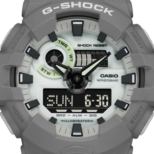 Casio Watch:ANALOG-DIGITAL GA-700 SERIES GA-700HD-8A