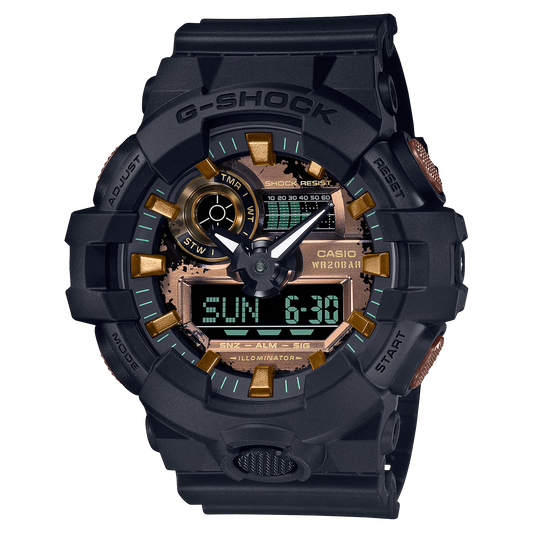 Casio Watch:ANALOG-DIGITAL GA-700 SERIES GA-700RC-1A