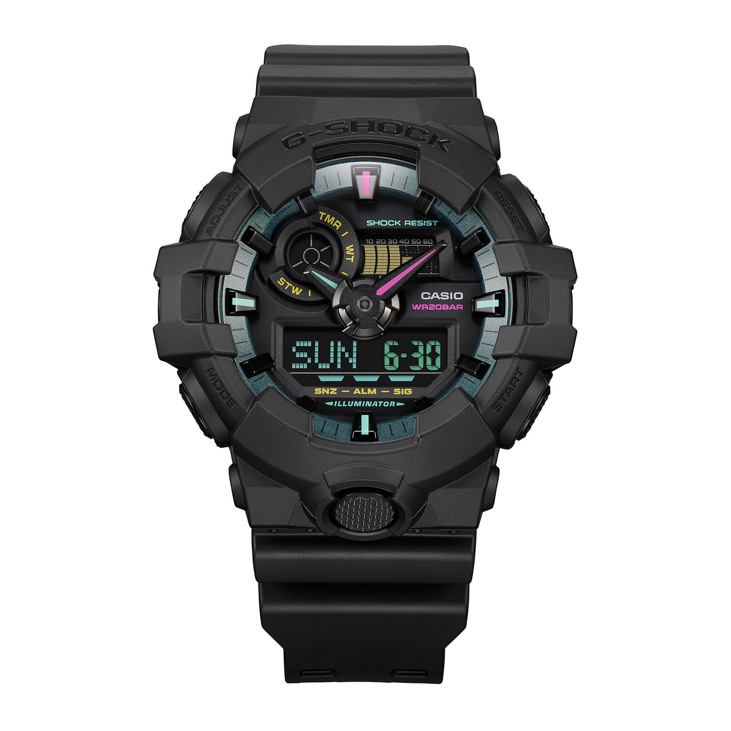 Casio Watch:ANALOG-DIGITAL GA-700 SERIES GA-700MF-1A