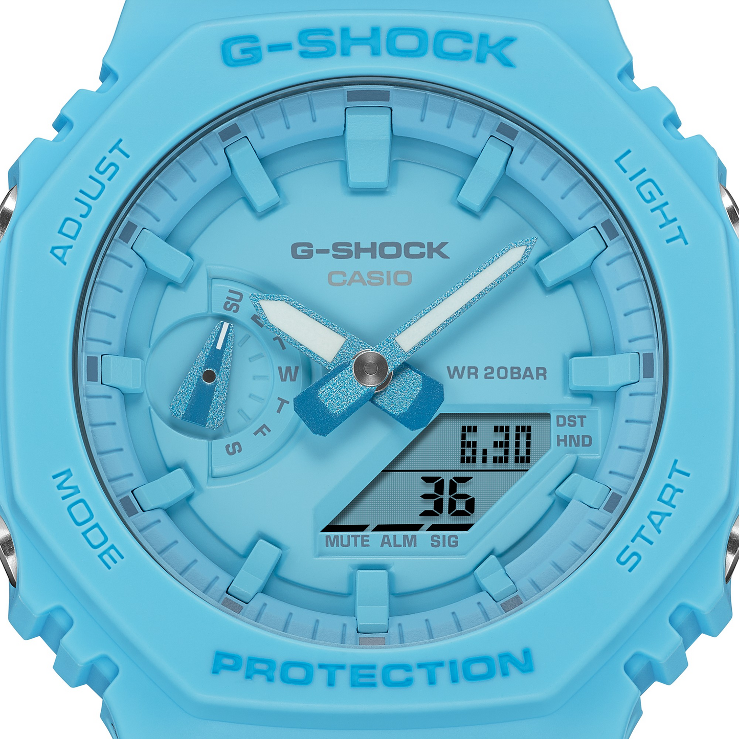 Casio Watch:ANALOG-DIGITAL 2100 Series GA-2100-2A2